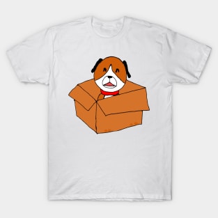 Cute Dog in a Box T-Shirt